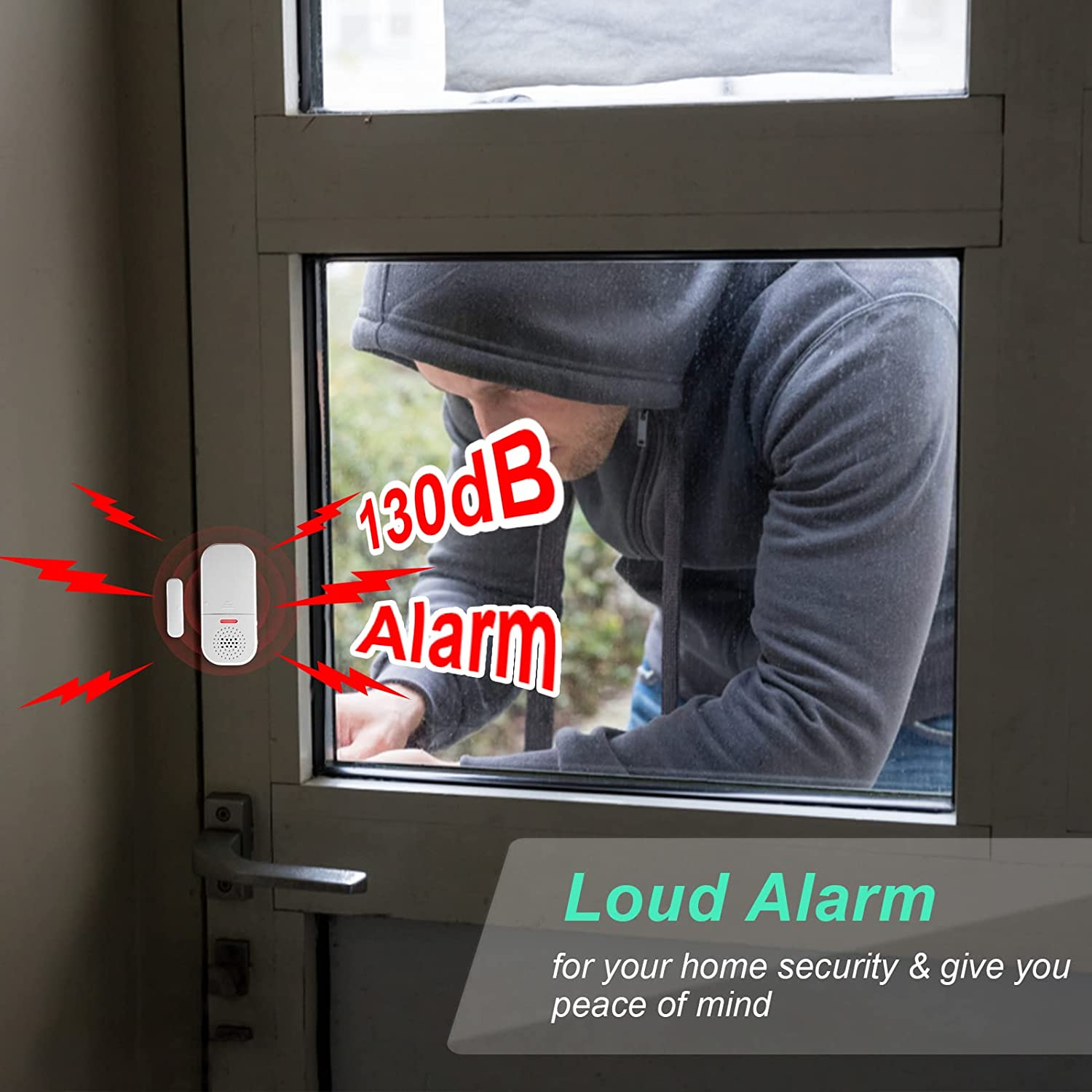 HASTHIP Door?Sensor Security?Alarm?with?Motion?Sensor, 130 Db Wireless Sensitive Door?Alarm?Security?for?Home, Remote Control 5 Modes 4 Level Adjustable Volume Door?Open Alert Burglar?Alarm?System HASTHIP Door?Sensor Security?Alarm?with?Motion?Sensor, 130 Db Wireless Sensitive Door?Alarm?Security?for?Home, Remote Control 5 Modes 4 Level Adjustable Volume Door?Open Alert Burglar?Alarm?System